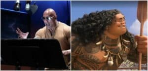 New Images From Moana 2 Star Dwayne 'The Rock' Johnson Recording 'Maui'