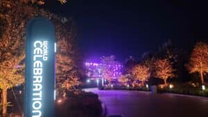 CommuniCore Hall and Plaza Lights Up World Celebration (and it may be too much)