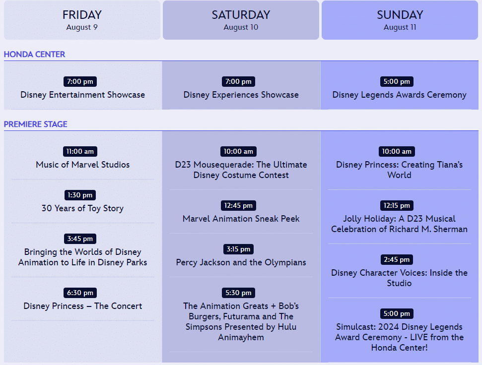 Talent and Schedules Released for D23 The Ultimate Fan Event Aug 9 11 2024