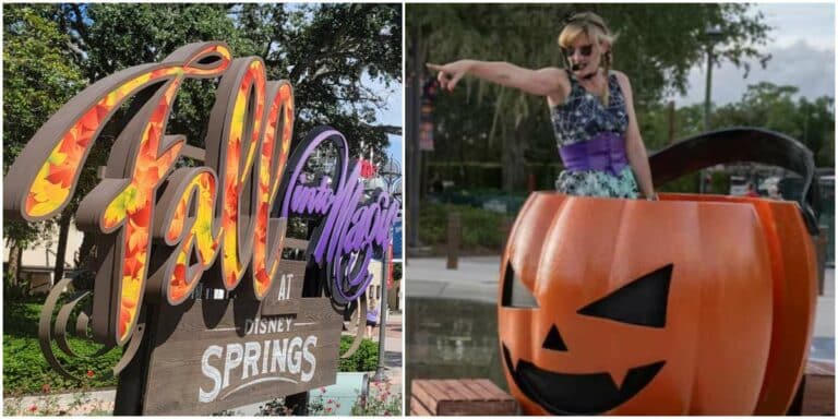 Disney Springs Halloween with Ghouls, Skeleton Walkers, and Zombie Drummers