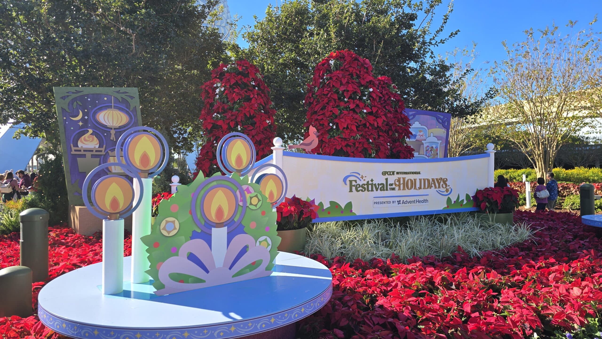 Check out the Decorations for Epcot Festival of the Holidays 2024