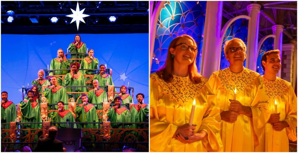 Disney Cast Members are the Magic on Stage at the Candlelight Processional during Epcot's Festival of the Holidays