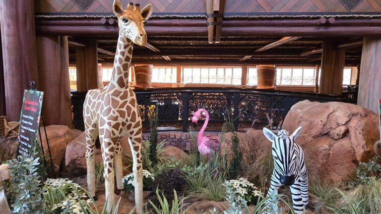 Ginger-affe Gingerbread Display Returns to Disney's Animal Kingdom Lodge