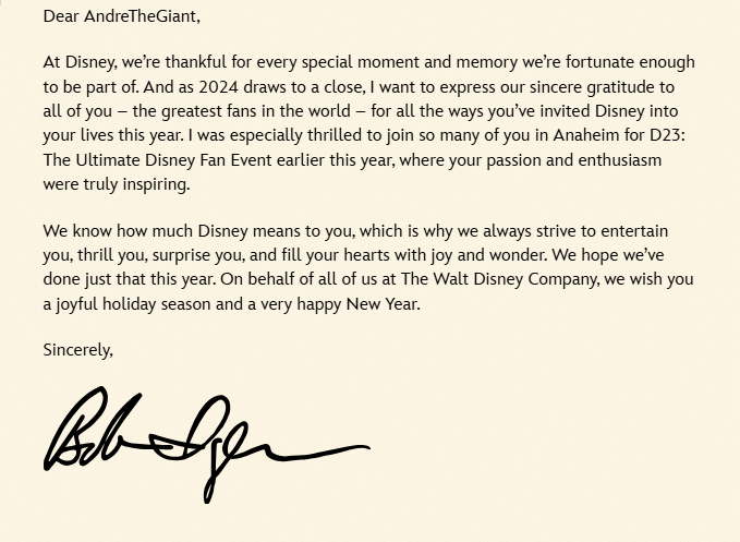 Ho Ho Ho Larious Bob Iger D23 Digital Christmas Card 2024 Goes Wrong
