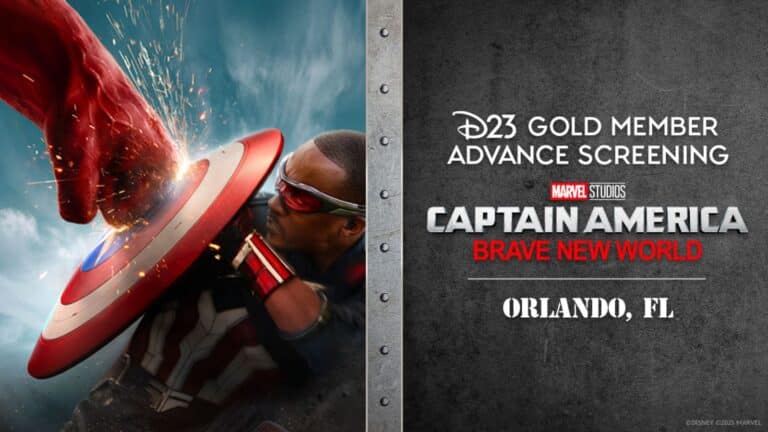 Just Announced: Tickets for D23 Gold Member Advanced Screening of "Captain America: Brave New World" at Walt Disney World