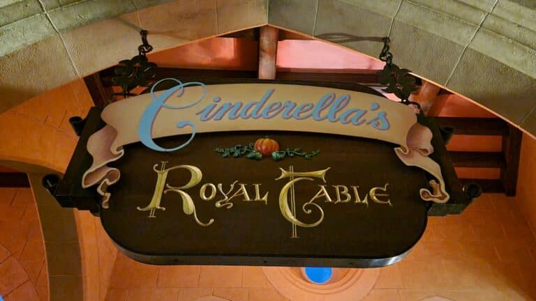 Magic Kingdom Dining Menu "Cinderella's Royal Table" Lunch & Dinner 2025