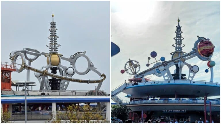 Rockets & Planets Removed From Astro Orbiter in Tomorrowland for Refurbishment