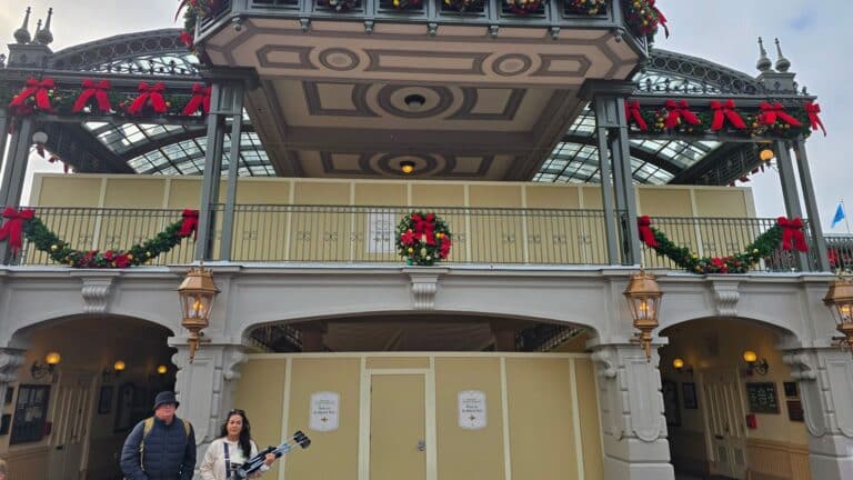 Walls Up on Main Street Railroad Station in the Magic Kingdom