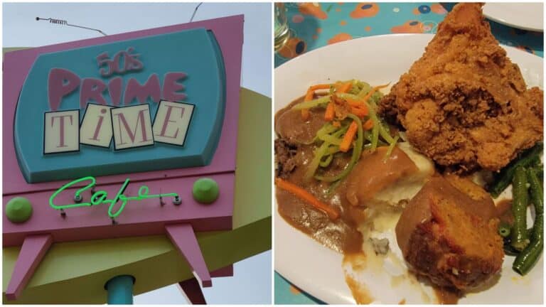 Walt Disney World Hollywood Studios Dining Menu “50's Prime Time Cafe” Lunch & Dinner 2025