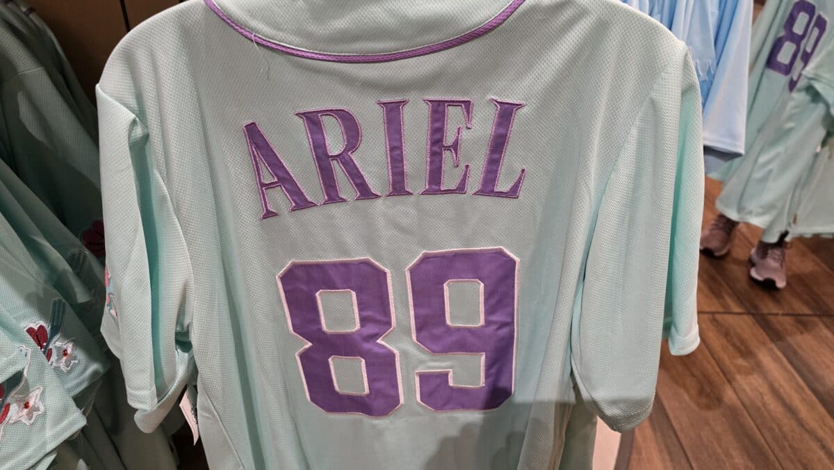 New 2025 Disney Princess Baseball Jerseys Slide Into Walt Disney World
Ariel 89