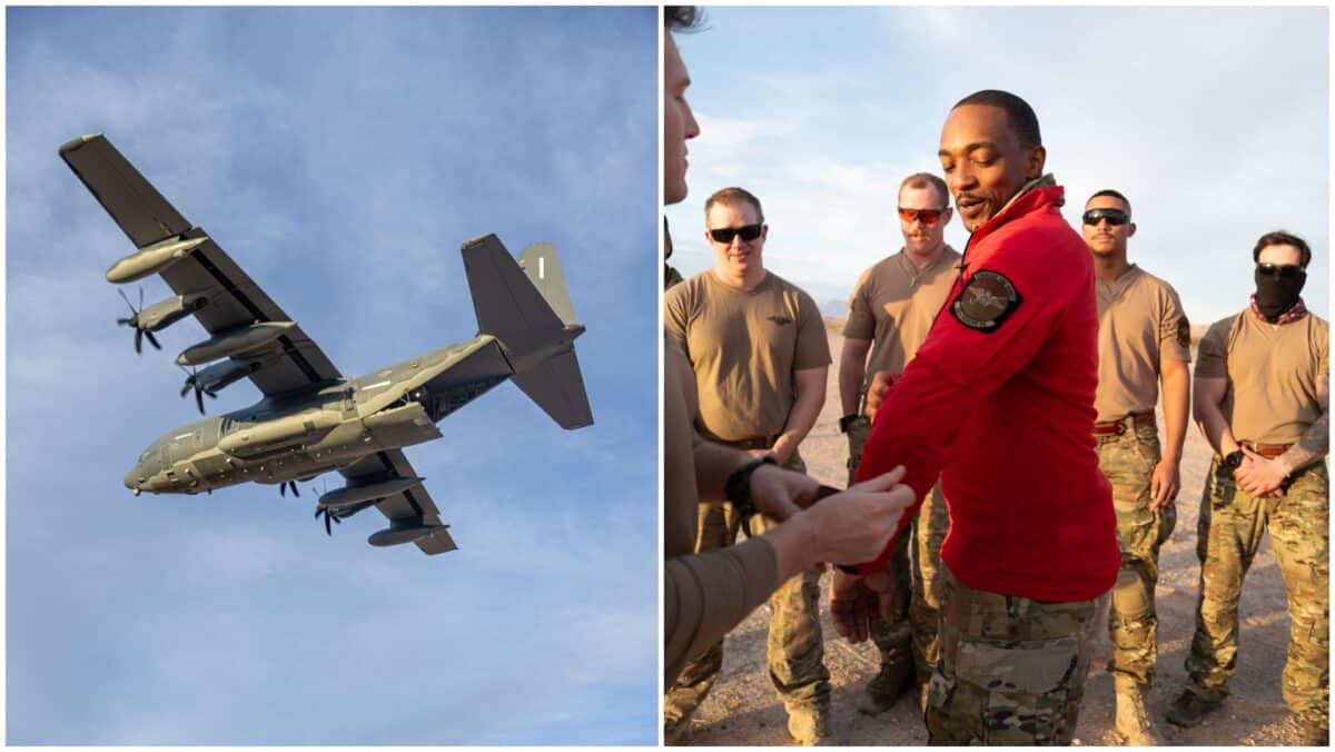 Captain America Visits Real Life Superheroes at Nellis Airforce Base