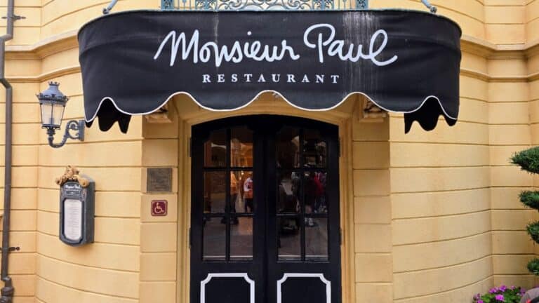 Walt Disney World Epcot Dining Menu “Monsieur Paul” Lunch & Dinner 2025 