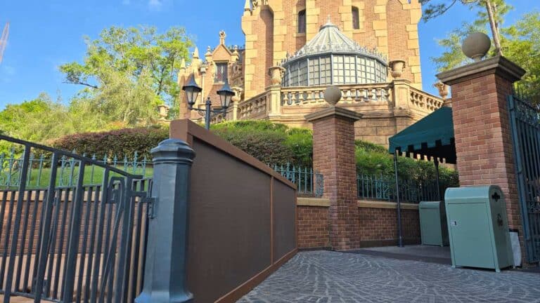 Work is Being Done on the Queue in Front of the Haunted Mansion