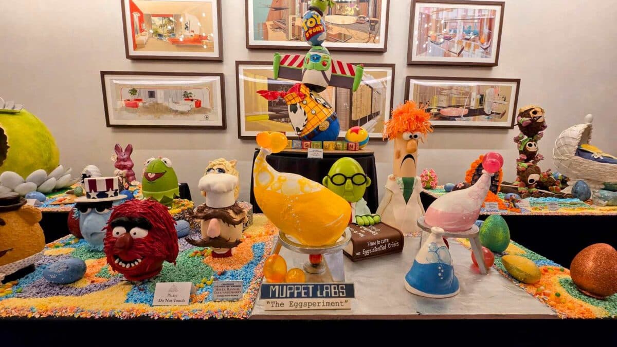 Muppets Lab 'Eggsperiment' Disney Culinary Easter Eggs on Display at Walt Disney World