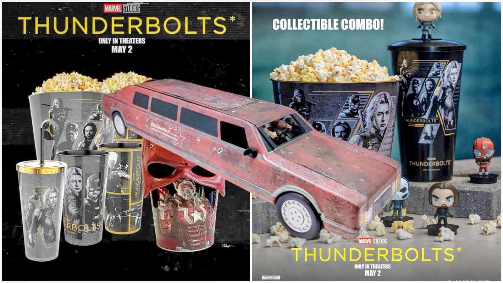 Marvel Thunderbolts Popcorn Buckets Driving Into Movie Theaters
