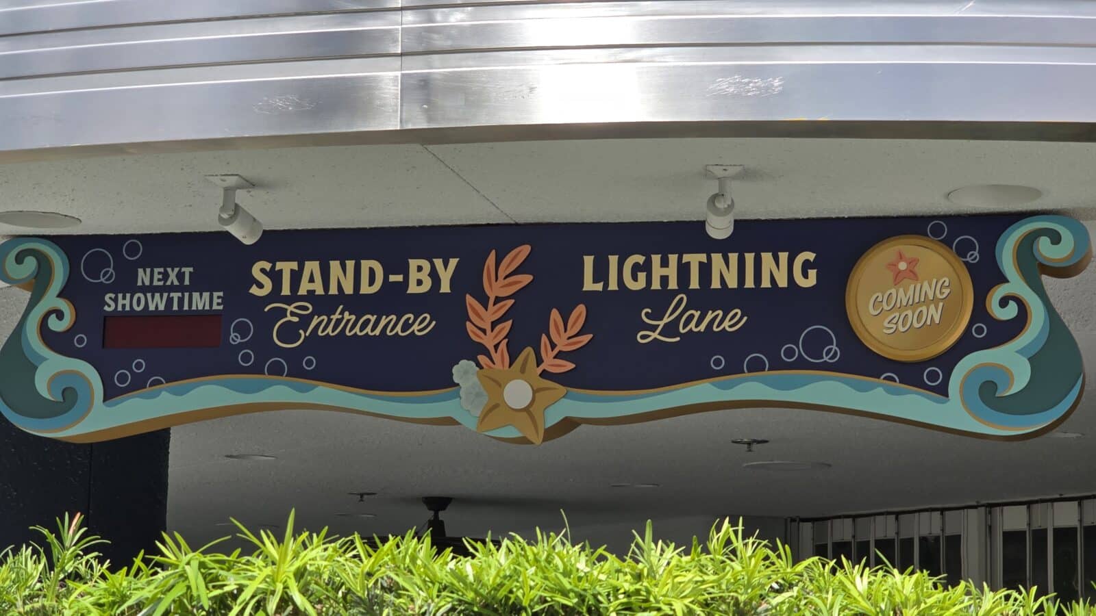 Signage and Showtimes Confirm Lightning Lane for The Little Mermaid   A Musical Adventure Opening May 27