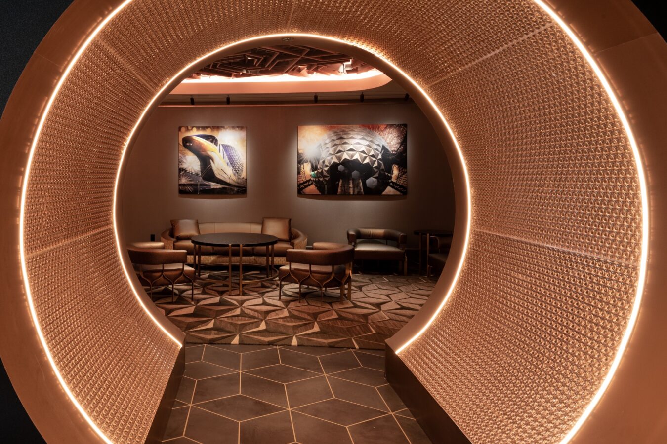 First Look GEO 82 Lounge Inside Spaceship Earth at Disney World