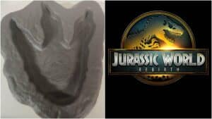 AMC Jurassic World Rebirth T-Rex Footprint Popcorn Bucket