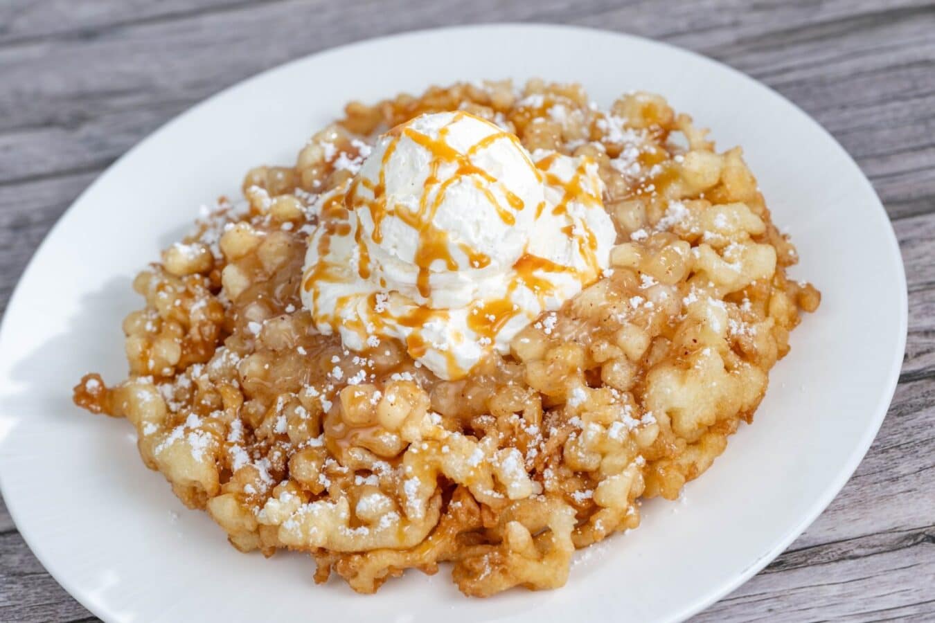 Caramel Apple Pie Funnel Cake