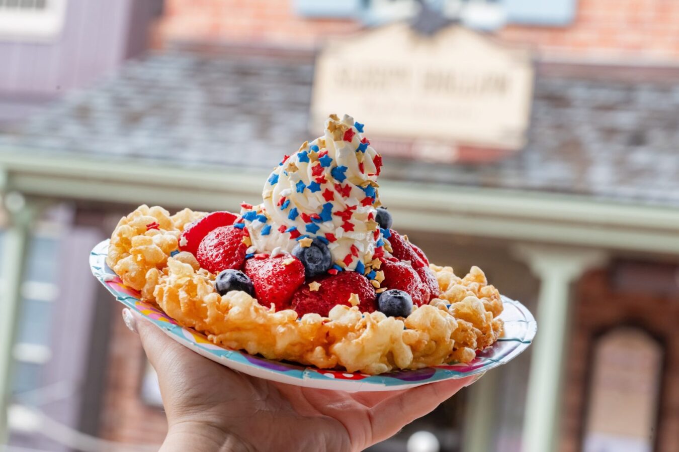 Red White and Blue Funnel Cake