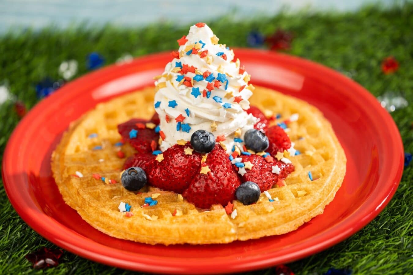 Red White and Blue Waffle