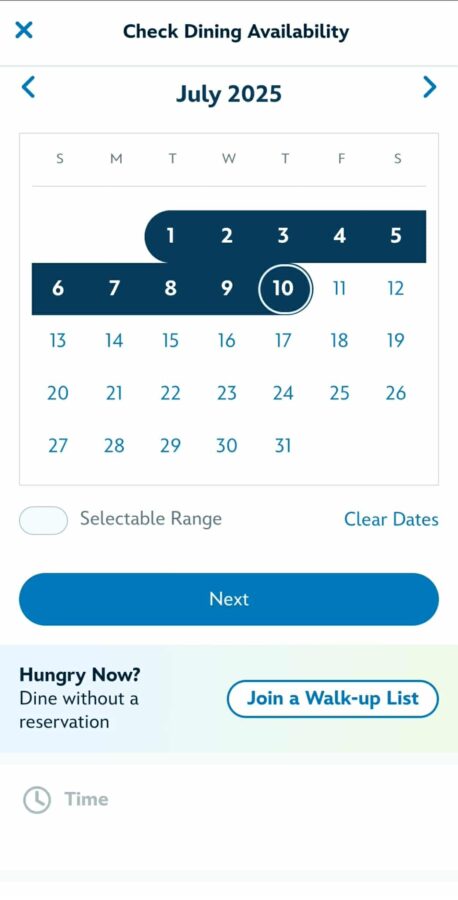 Disney World's My Experience App Dining Reservations Updated