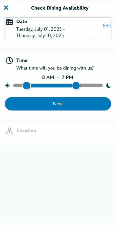 Disney World's My Experience App Dining Reservations Updated