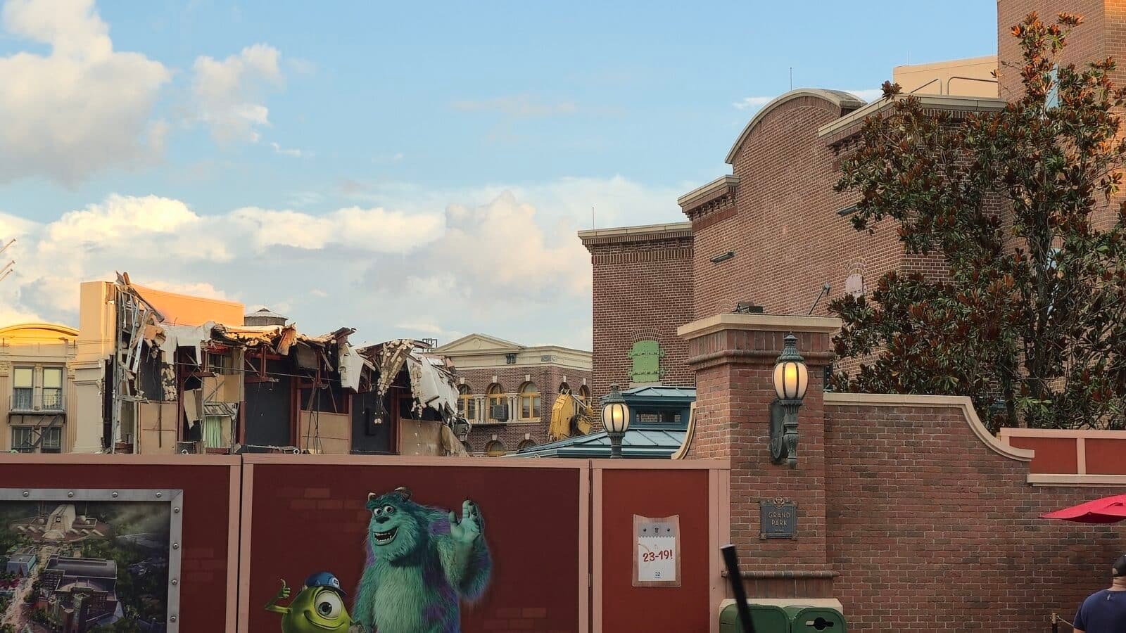 Muppets Courtyard Demolition Begins with the Removal of Stage 1 Store