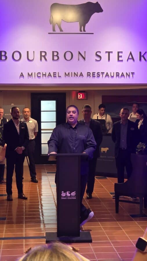 Celebrity Chef Michael Mina Ribbon Cutting at Disney World's Newest Restaurant Bourbon Steak