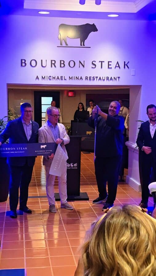 Celebrity Chef Michael Mina Ribbon Cutting at Disney World's Newest Restaurant Bourbon Steak