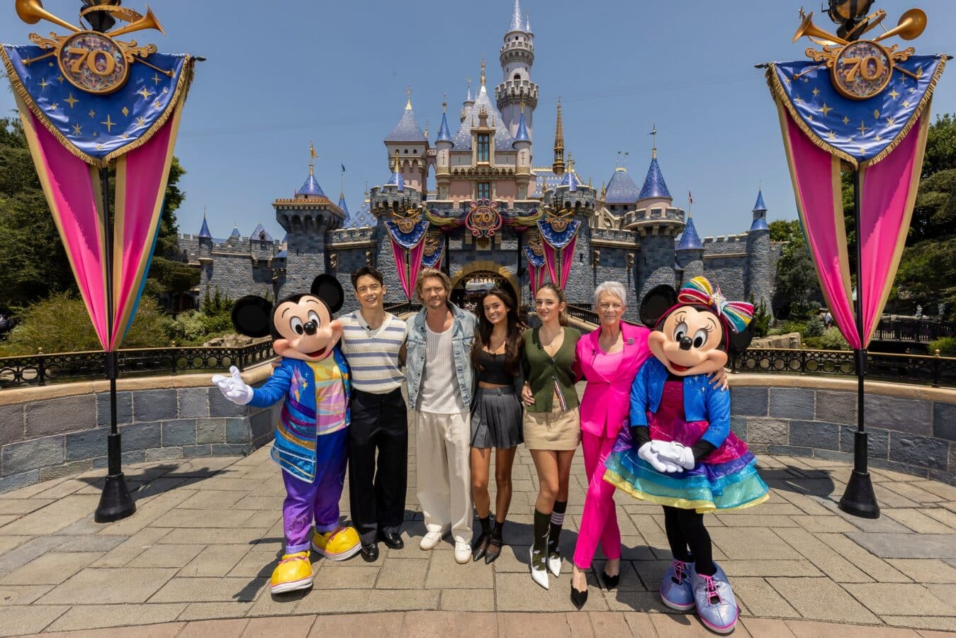 Disney Freakier Friday Pink Slip Surprise Performance at Disneyland with Jamie Lee Curtis