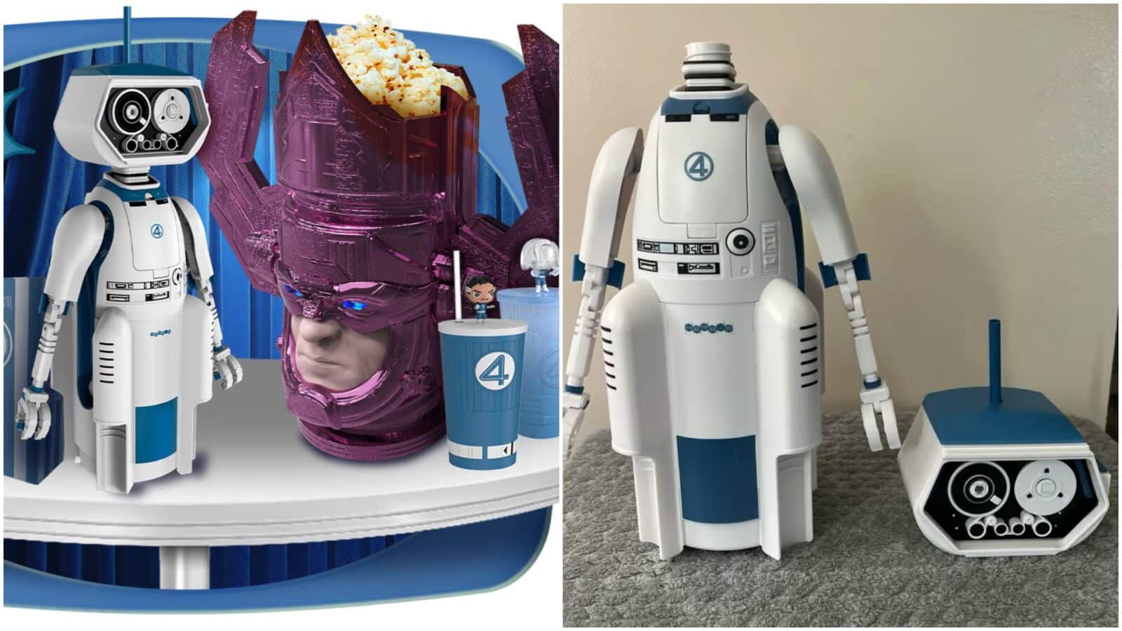 First Look AMC Theaters HERBIE Popcorn Bucket Drink Holder  Candy Storage in One