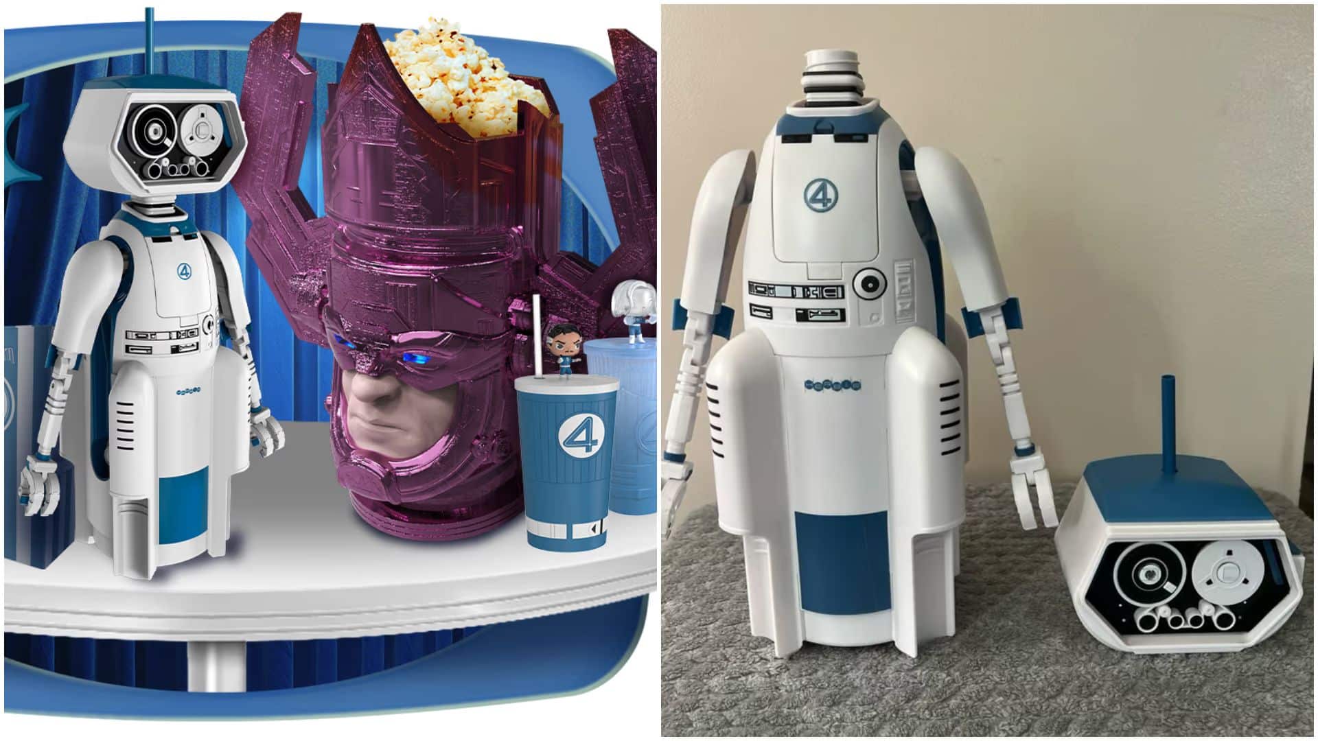 First Look AMC Theaters HERBIE Popcorn Bucket Drink Holder  Candy Storage in One