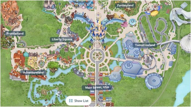 Rivers of America and Half the Walt Disney World Railroad Wiped from the Magic Kingdom Map