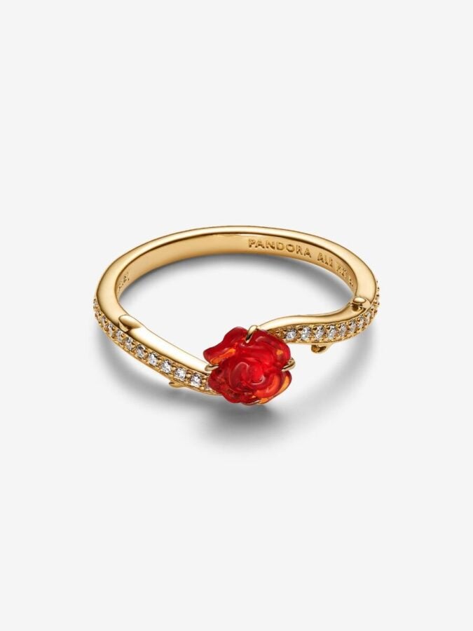 Disney Beauty and the Beast Enchanted Rose Ring   000 Gold