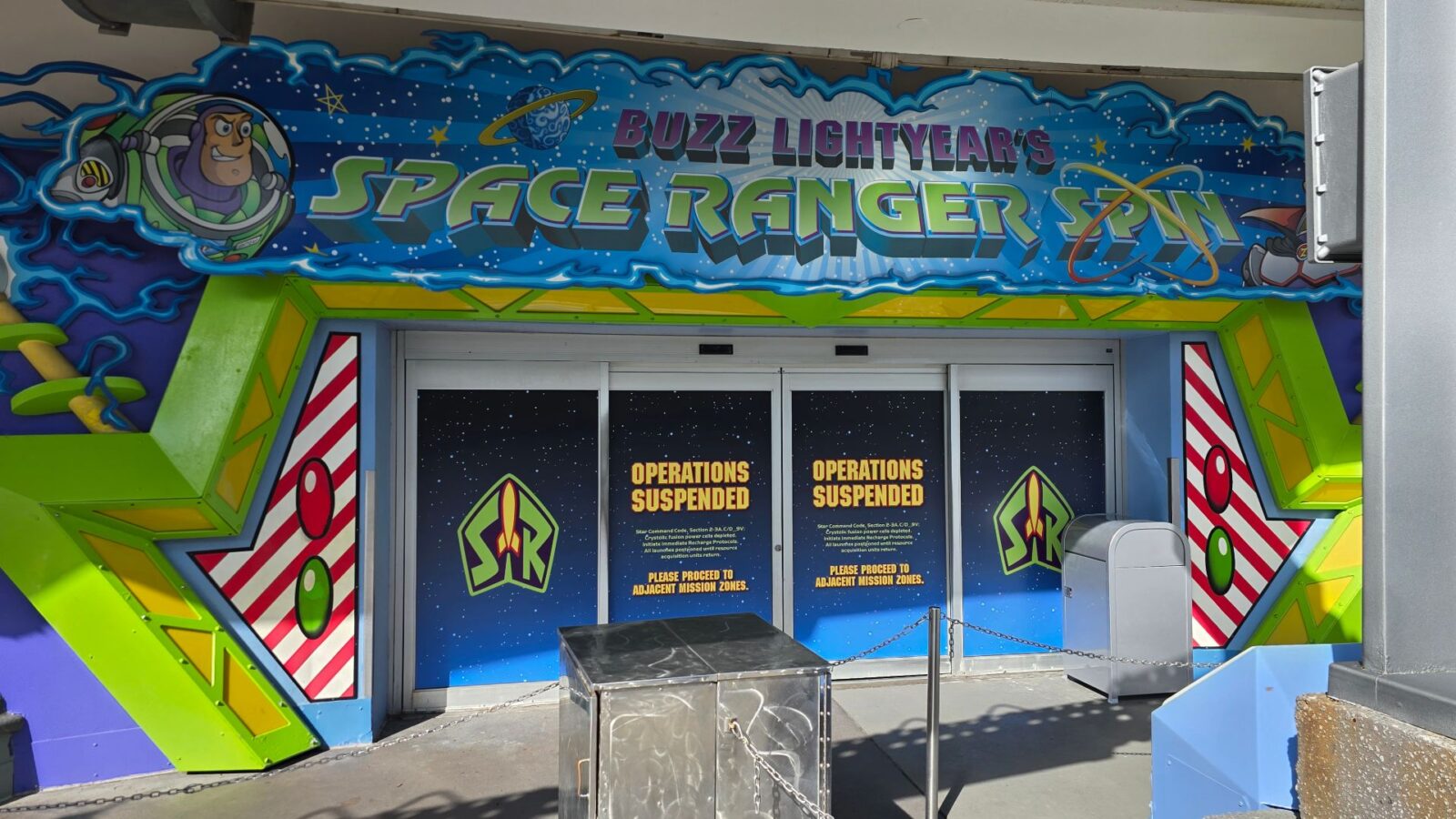 Disney World's Buzz Lightyear Ride Under Refurbishment, but Theming Shines at Entrance