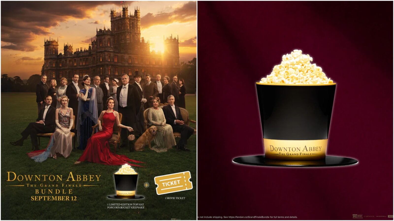 A Grand Farewell 'Downton Abbey' Fans Can Commemorate the End of an Era with Exclusive Top Hat Popcorn Bucket