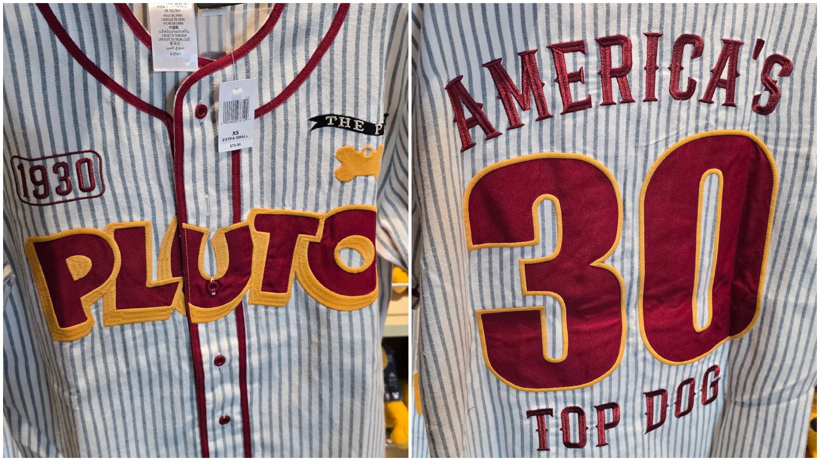 Pluto Baseball Jersey costs 99