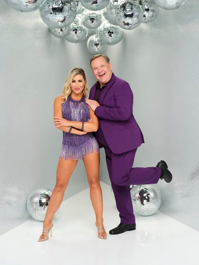 Andy Richter with partner Emma Slater