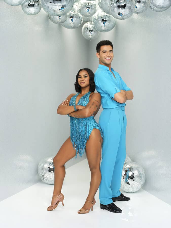 Jordan Chiles with partner Ezra Sosa