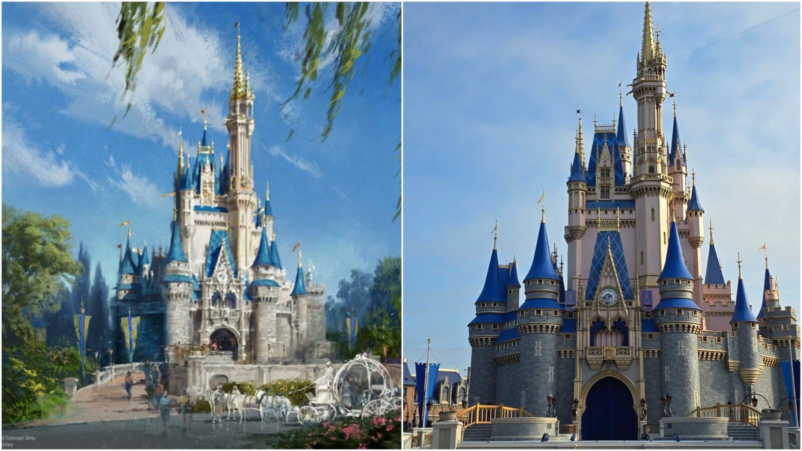 Cinderella Castle new paint job