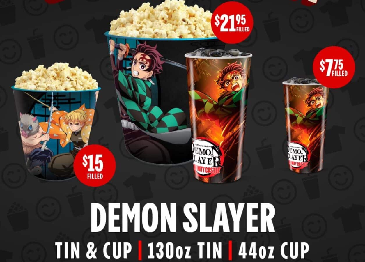 Demon Slayer Kimetsu no Yaiba Infinity Castle Movie Theater Collectibles and Popcorn Buckets