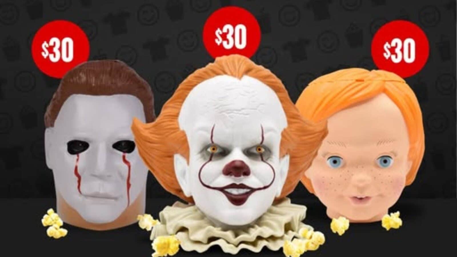 Updated New Cinemark 'Halloween' Michael Myers Popcorn Bucket Head Joins Chucky and Pennywise