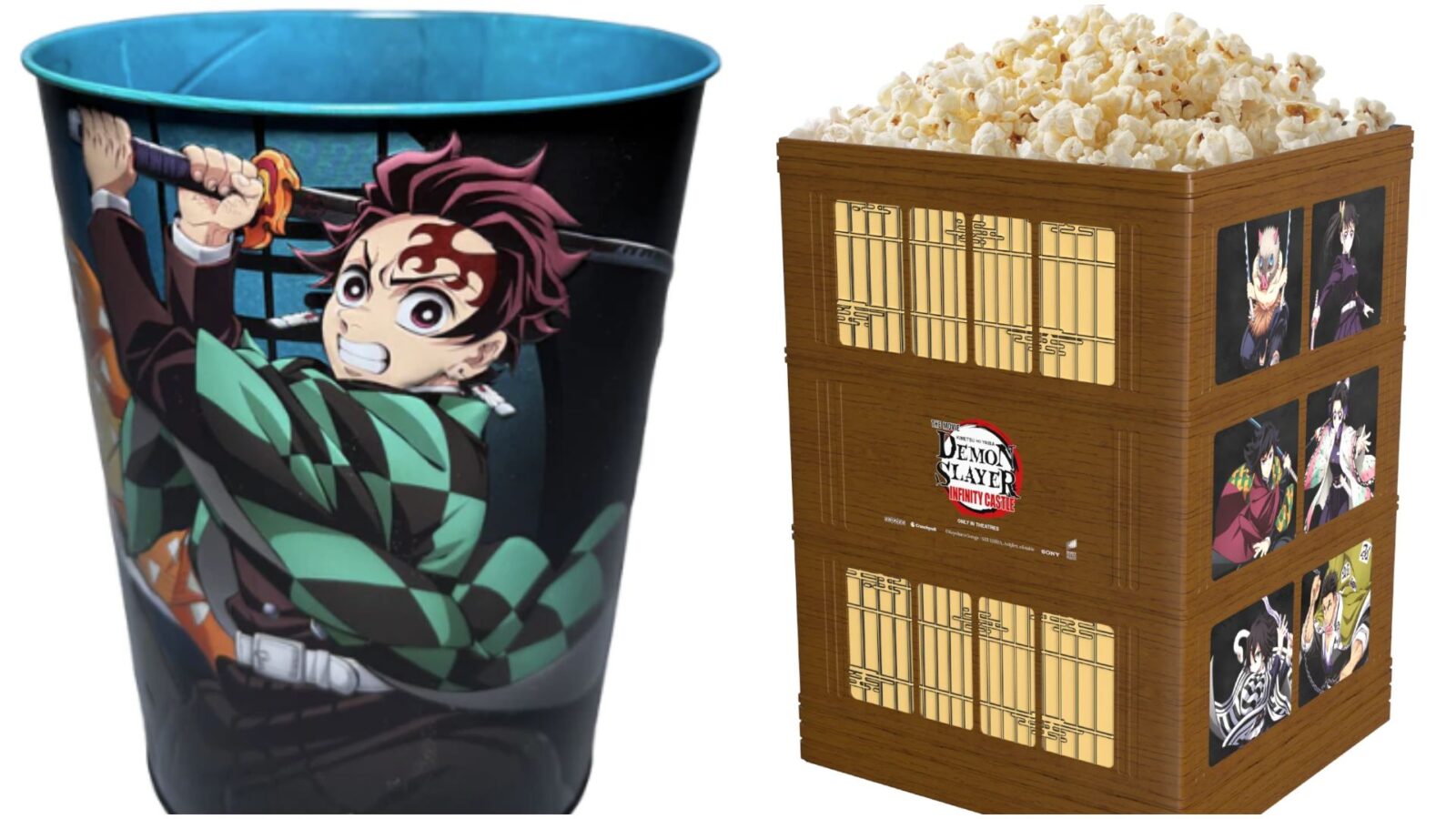 Demon Slayer Kimetsu no Yaiba Infinity Castle Movie Theater Collectibles and Popcorn Buckets