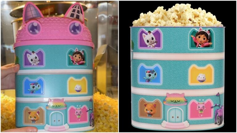 Gabby's Dollhouse The Movie Dollhouse Popcorn Bucket Tin Now Available Online