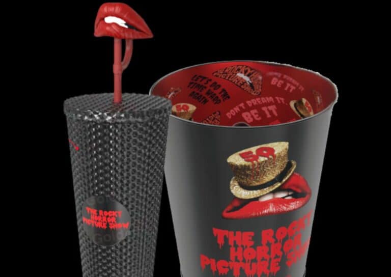 The Rocky Horror Picture Show 50th Anniversary Popcorn Bucket and Tumbler: Prices and Details