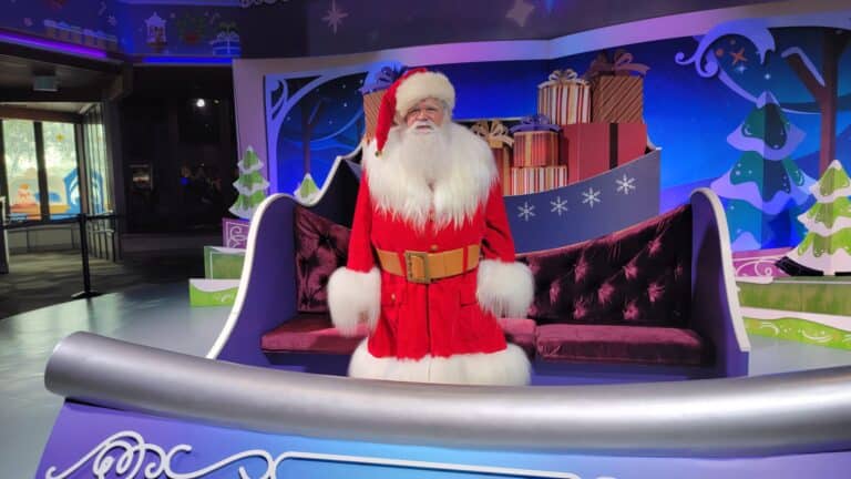 Santa Claus on the Move at Epcot's Festival of the Holidays 2025: Now Meeting at Communicore Hall