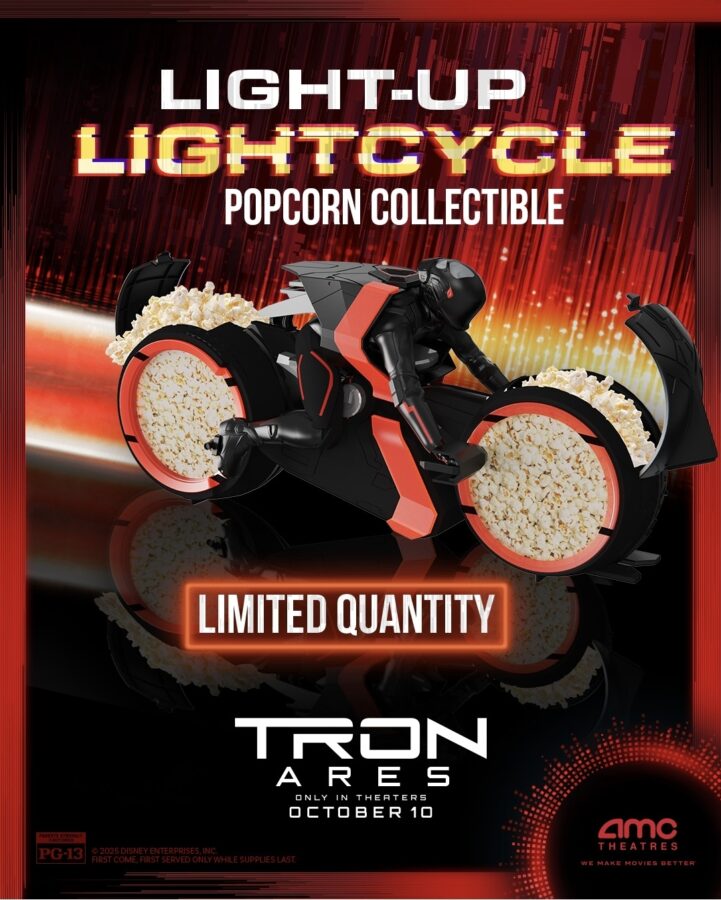 D23 Announces TRON Triple Feature Event at AMC Disney Springs That Includes TRON: Ares Popcorn Bucket