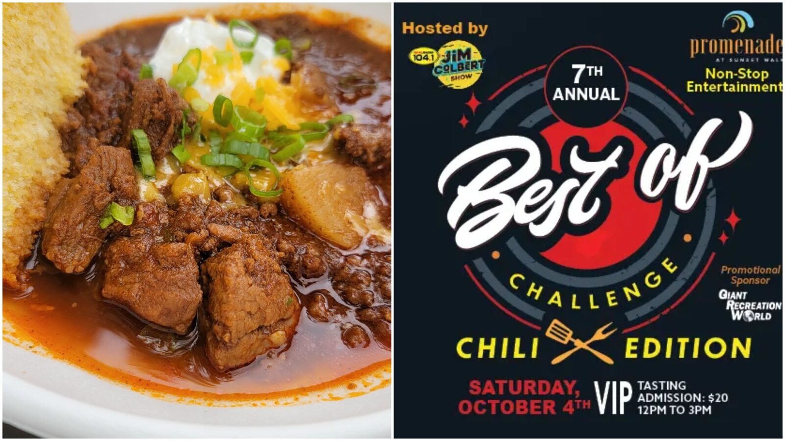 We Are Judges Join us at Sunset Walk's 7th Annual Chili Challenge on October 4th
