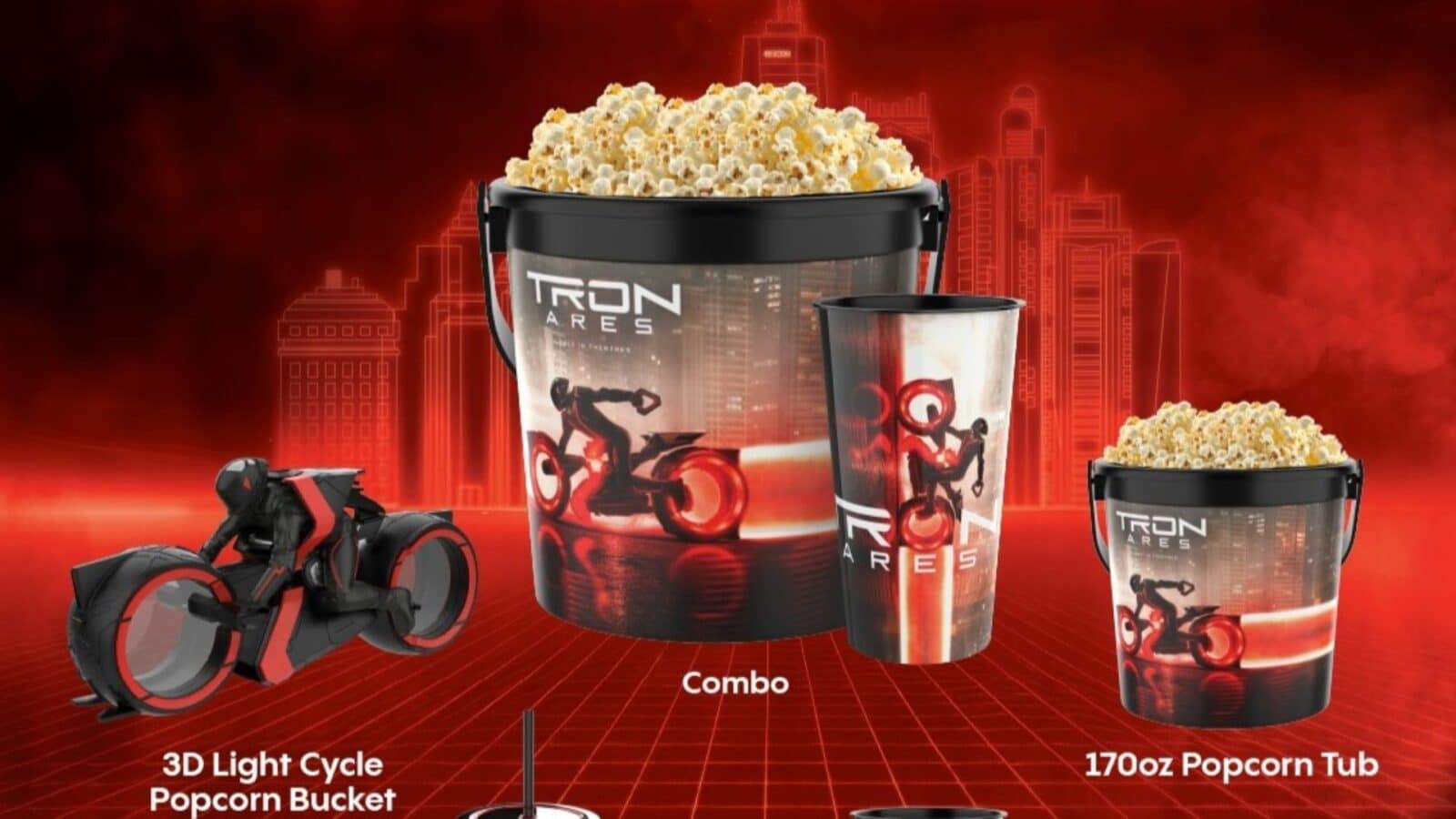 Get Ready to Re Enter the Grid Tron Ares Movie Popcorn Buckets Are Coming to Cinemark